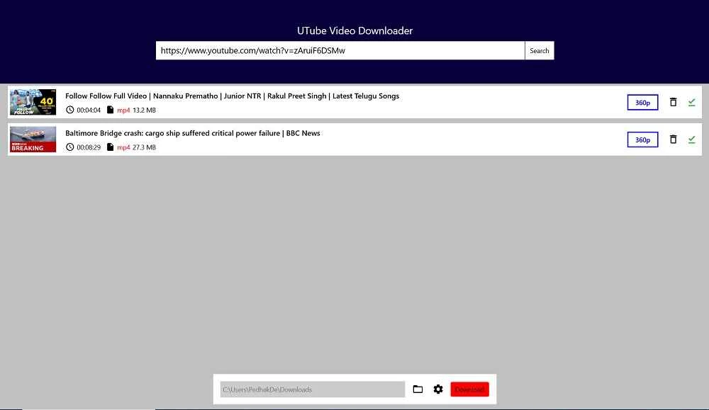 UTube Video Downloader — captura de tela 4